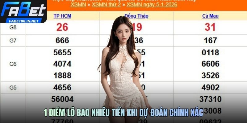 1 điểm lô bao nhiêu tiền khi dự đoán chính xác